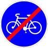 Panneau B40 - Panneau Obligation de la fin d'une piste cyclable obligatoire pour les cycles