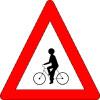 Panneau A21 - Panneau Danger indiquant la présence probable de cyclistes
